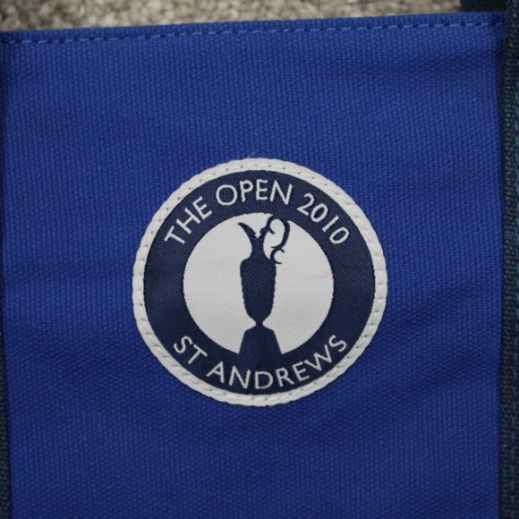St. Andrews Golf Course 2010 The Open Collectors Bag Blue Canvas Tote 14" x 10" - Picture 2 of 11